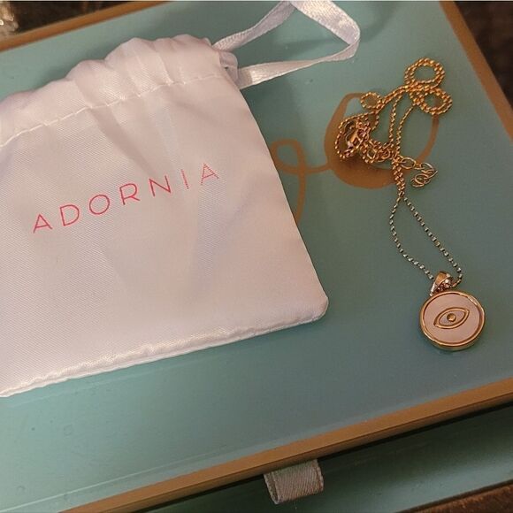 ADORNIA MOTHER OF PEARL EVIL EYE NECKLACE - Picture 5 of 5